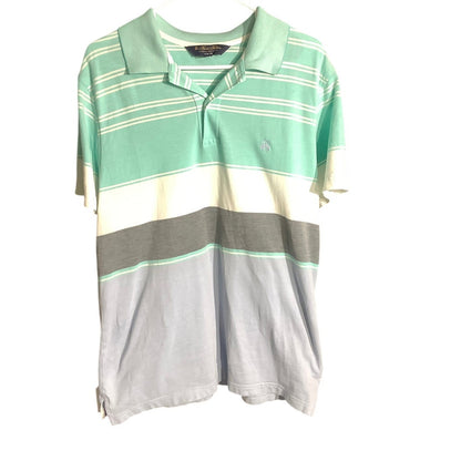 Brooks Brothers Men's L White 100% Cotton Performance Slim Fit Polo Shirt