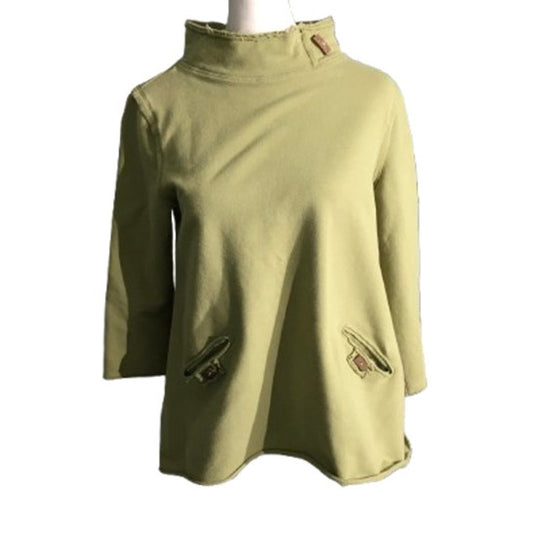 Neon Buddha Olive Green Pullover Size SM - Minimalist, Artsy, Cozy