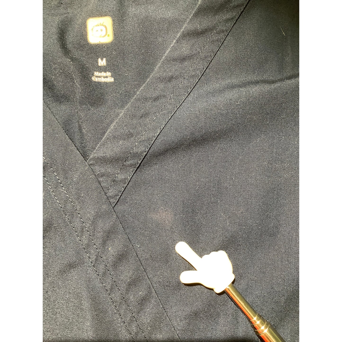 WonderWink Navy Blue Scrub Top, Women’s Size M — Medical, Nursing, Healthcare
