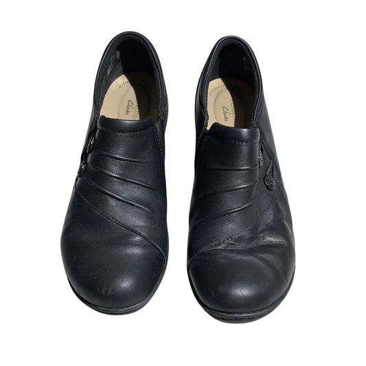 Clarks  Leather Slip-On Shoes Women’s 10 — Comfort, Casual, Button Accent