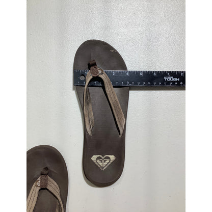 Roxy Flip Flops Women Size 10 Brown Tan — Beach, Surf, Casual
