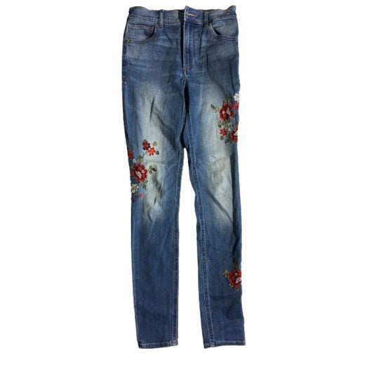 Express Light Wash High Rise Stretch Legging Jeans 0R - Boho, Feminine, Casual