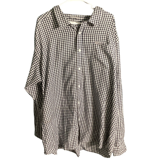 Columbia Men’s Button-Up Shirt Size 3X – Checkered, Collared, Long Sleeve
