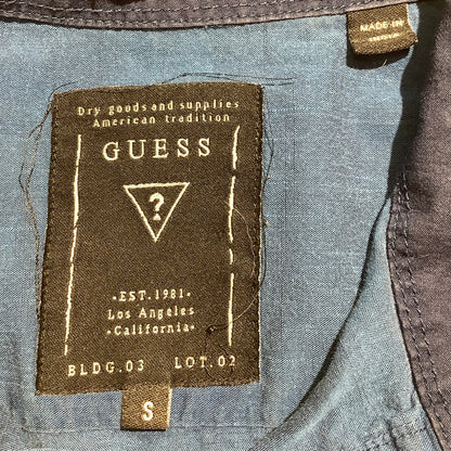 Guess Blue 100% Cotton Popover Shirt Men’s S — Casual, Preppy, Coastal