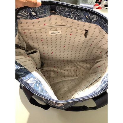 Sakroots Blue Floral Tote Bag – Boho, Travel, Multi-Pocket