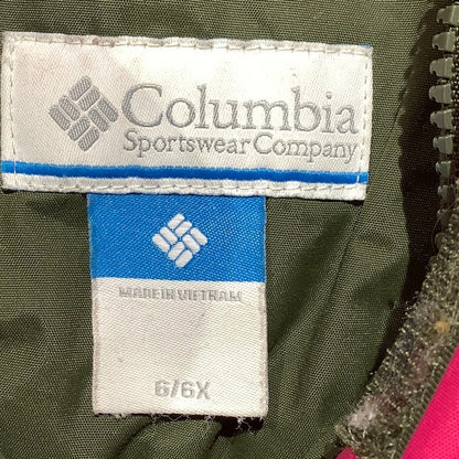 Columbia Colorblock Winter Jacket Kids 6/6X — Hooded, Insulated, Ski Coat