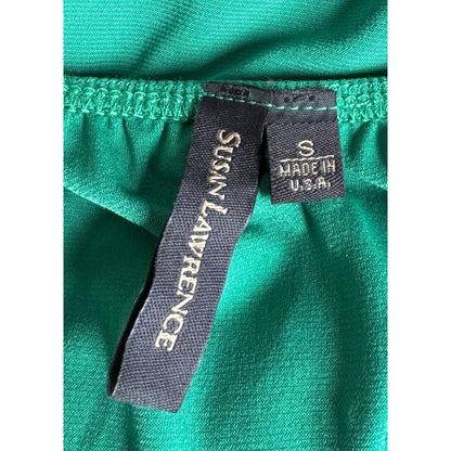 Susan Lawrence Emerald Green Keyhole Neck Tank Top - Size Small