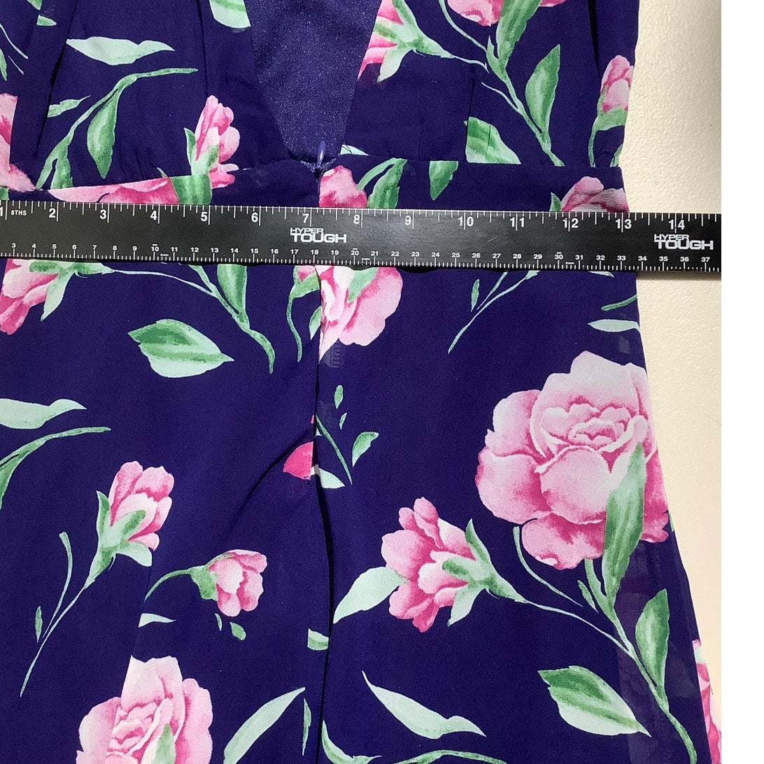 Lulus Floral Maxi Dress Women’s Size Small – Purple, Sleeveless, V-Neck