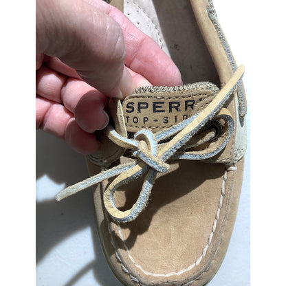 Sperry Angelfish Brown Leather Boat Shoes Women’s 6.5M — Casual, Nautical, Deck