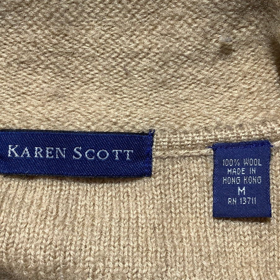 Karen Scott Womens Size M Wool Coat – Toggle Button Front, Long Sleeve, Casual