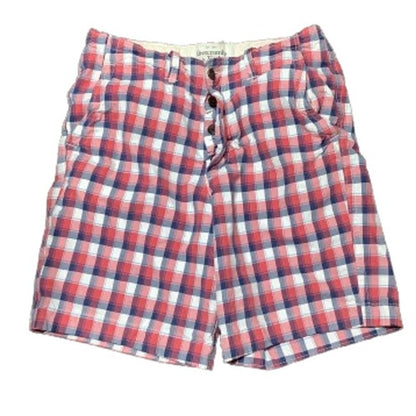 Abercrombie & Fitch Men's Red/White/Blue Plaid Shorts 34 Vintage Preppy Classic