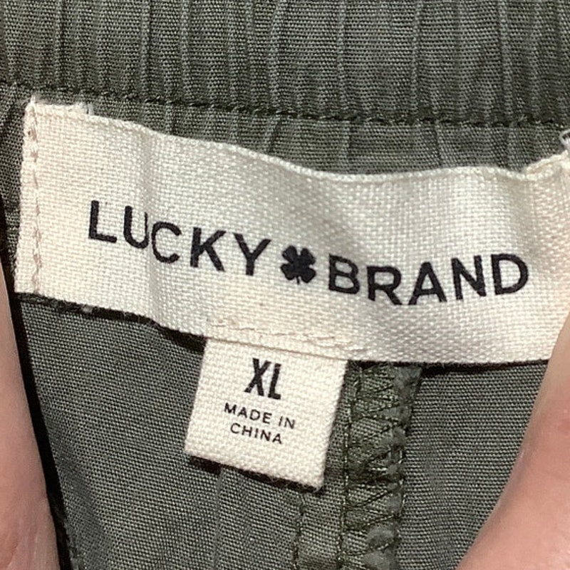 Lucky Brand Cargo Shorts, Olive Green, Women's XL — Utility, Casual, Cotton