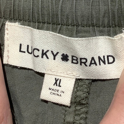 Lucky Brand Cargo Shorts, Olive Green, Women's XL — Utility, Casual, Cotton