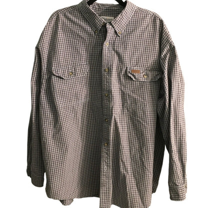 Carhartt Men's 2XL Collared Long Sleeve Shirt – Workwear, Rugged, Classic