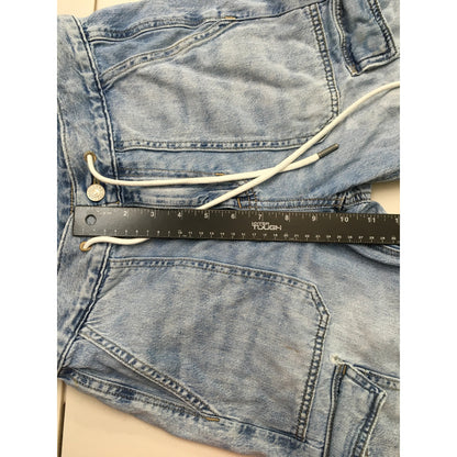 American Eagle Light Wash Cargo Jogger Jeans Size 2R - Streetwear, Casual, Y2K