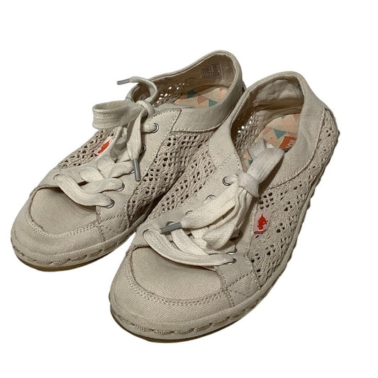 Rocket Dog Cream Lace-Up Flats Size 6 - Boho, Casual, Lightweight