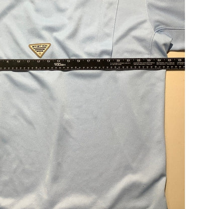 Columbia PFG Polo Shirt Men’s XXL Light Blue — Fishing, Performance, Casual