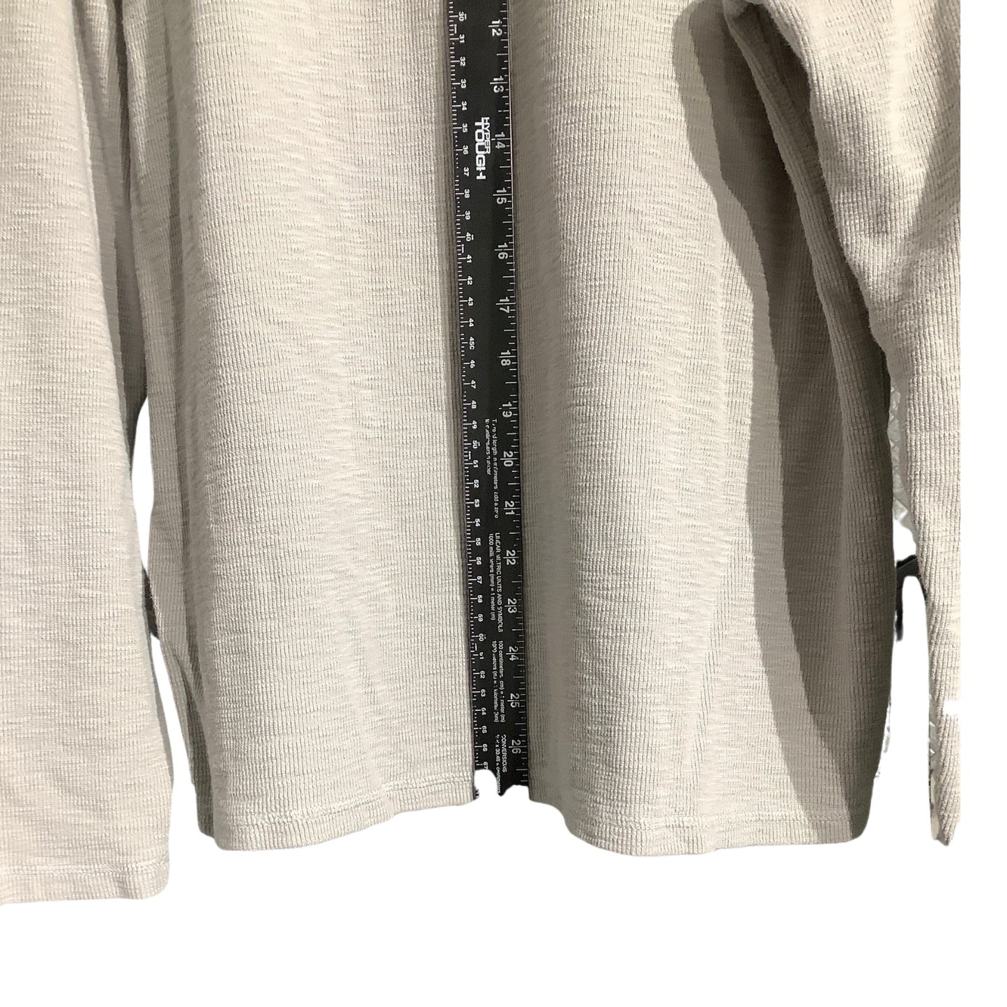 AllSaints Gray Thermal Henley Shirt Men’s XXL — Minimalist, Grunge, Casual