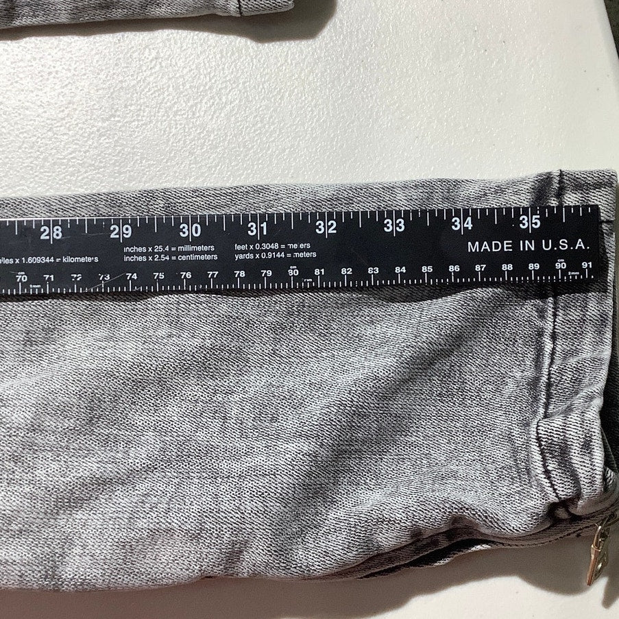 Reelistik NYC Gray Distressed Ankle-Zip Jeans Men’s 29 — Y2K, Streetwear,Casual