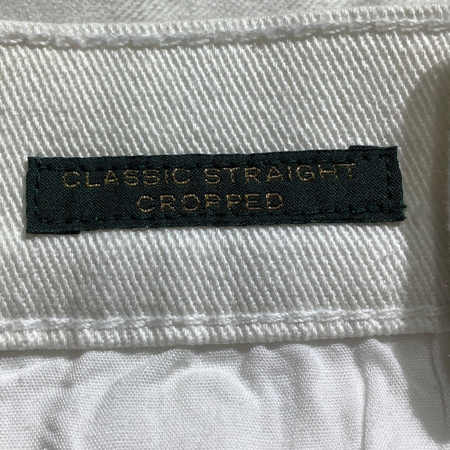 Lauren Ralph Lauren Cropped Jeans, White, Women’s 22W — Classic Straight, Casual
