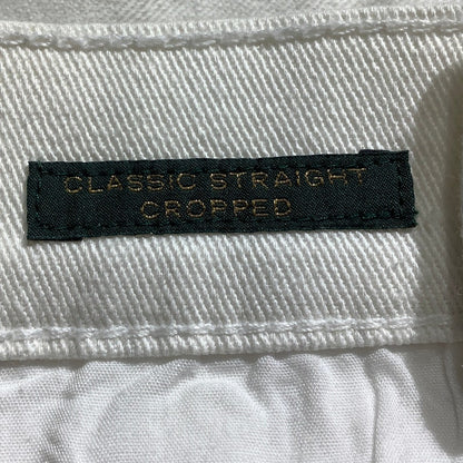 Lauren Ralph Lauren Cropped Jeans, White, Women’s 22W — Classic Straight, Casual