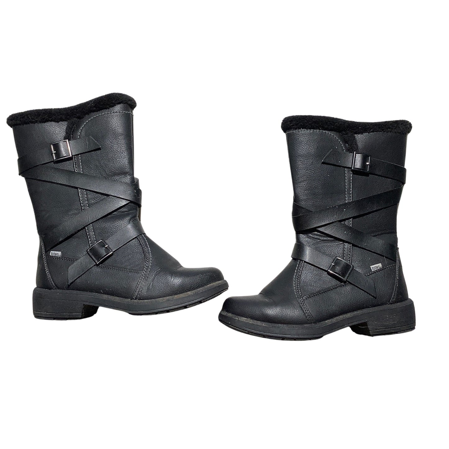 Totes Waterproof Winter Boots Women’s 7.5M — Insulated, Faux Fur, Full Zip