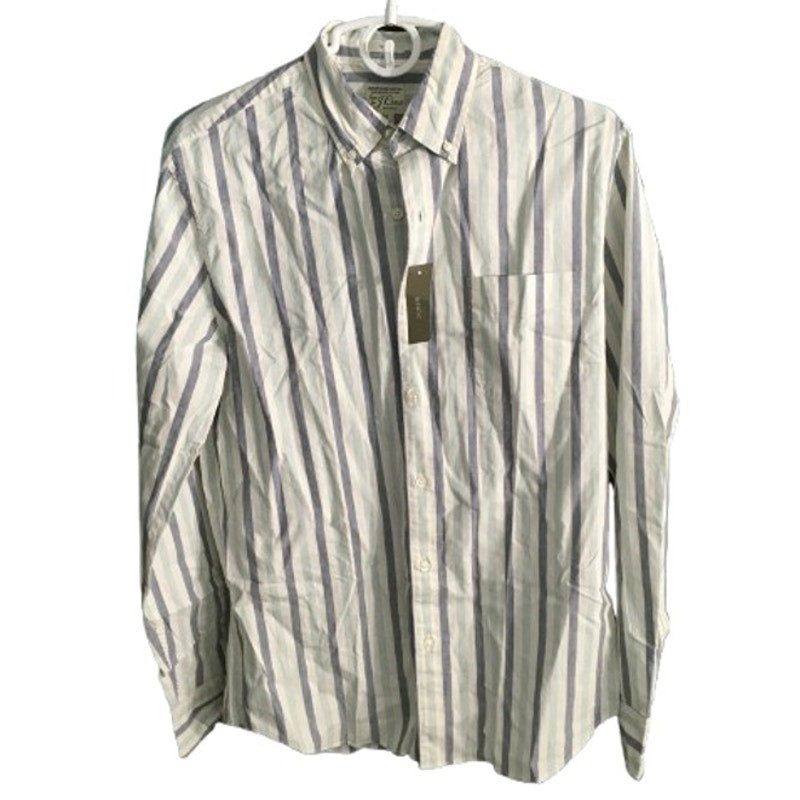 J. Crew Men's Striped Button-Up Shirt - Size M - Preppy, Classic, Coastal