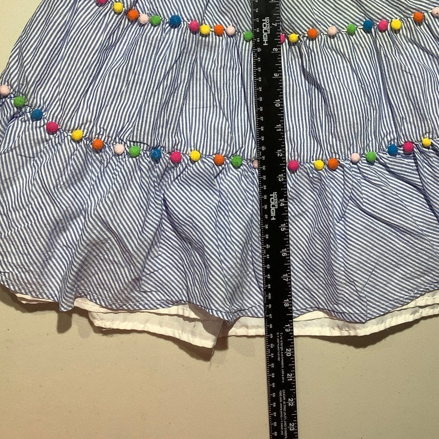 Tommy Bahama Girls Dress Size 7 Pom Pom Cotton — Preppy, Coastal, Resort