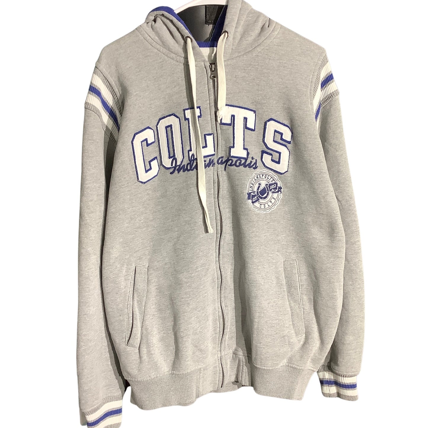 NFL Indianapolis Colts Zip-Up Hoodie Men's Size LG— Football, Sportswear, Casual