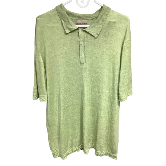 American Blue Mens XL Silk Blend Green Polo Shirt – Minimalist, Casual, Vintage