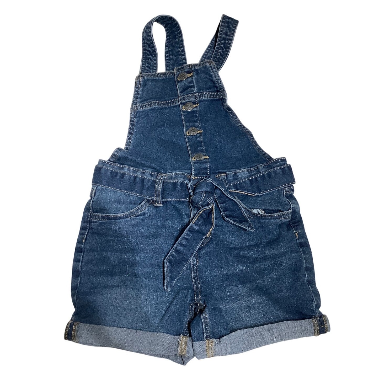 Vigoss Girls' Denim Overall Shorts Size M – Y2K, Playful, Casual