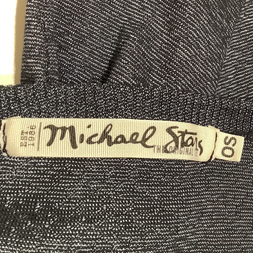 Michael Stars Blue Shimmery Button-Down Cardigan OS - Minimalist, Preppy, Chic