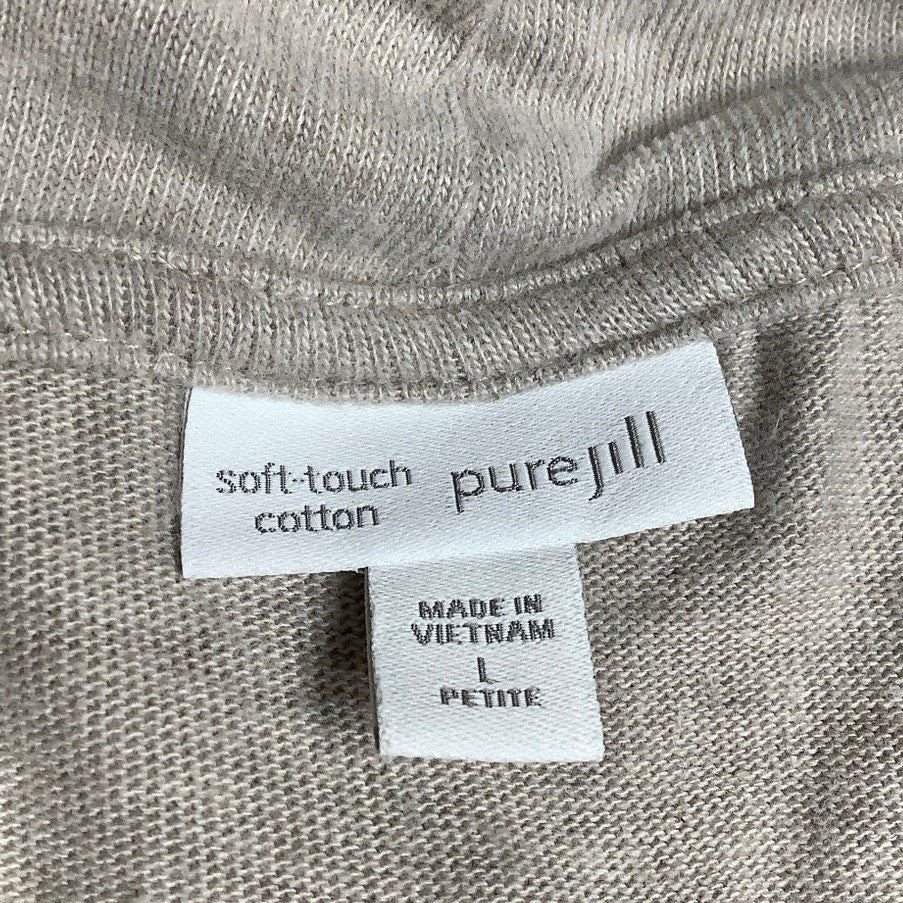 Pure Jill Soft Touch Cotton Sweater Dress Tunic L - Minimalist, Cozy, Versatile