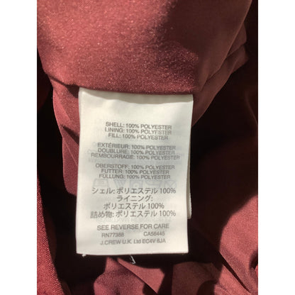 J.Crew Mercantile Maroon Quilted Vest Women’s S — Preppy, Cozy, Ruffle