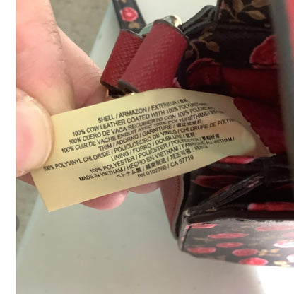 Kate Spade Crossbody Purse – Red, Floral Strap, Leather, Compact