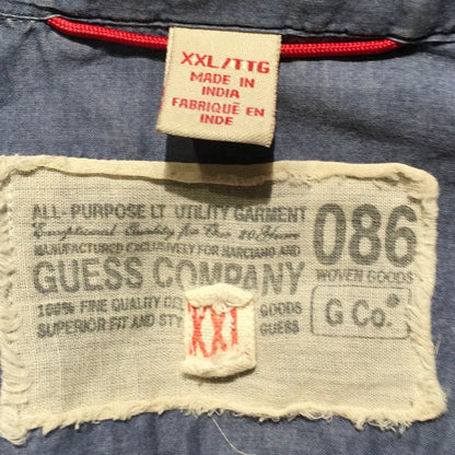 Guess Light Blue Button-Up Shirt Size XXL - Western, Cottagecore, Artsy