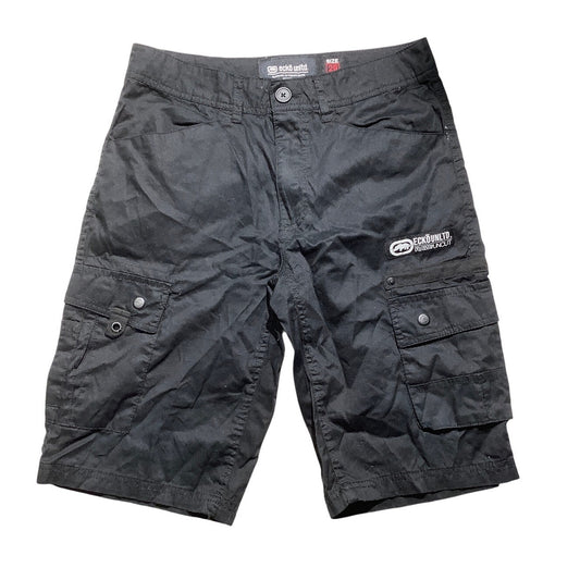 Ecko Unltd Black Cargo Shorts Men’s Size 29 – Streetwear, Utility, Raw Cut