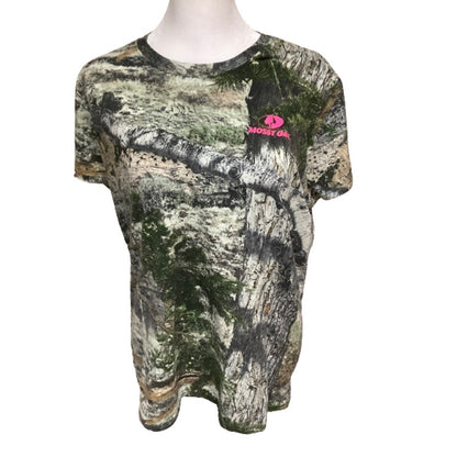 Mossy Oak Real Tree Short Sleeve Shirt, Size L, Camouflage, Outdoor, Grunge