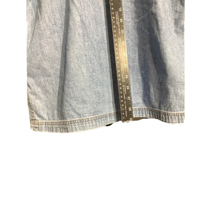 Express Bleus Denim Pullover Shirt Women’s Size M — Vintage, Casual, Retro