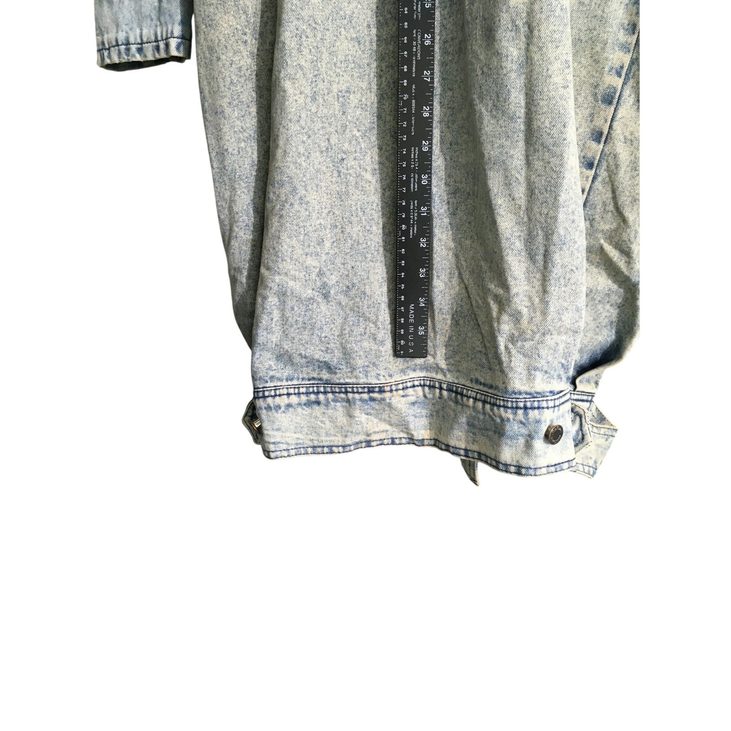 Belma Vintage Acid Wash Denim Trench Duster Coat Size M - Y2K, Grunge, Statement