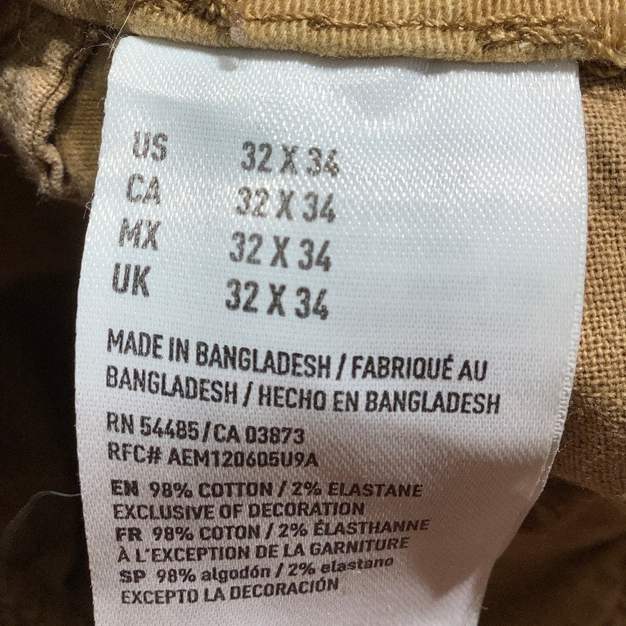 American Eagle Straight Khaki Pants Men’s Size 32W 34L– Classic, Stretch, Casual