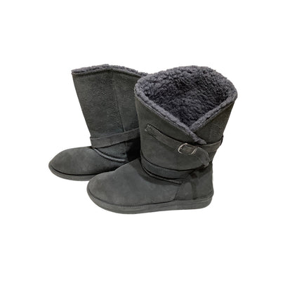 Bearpaw Women's Grey Wool-Lined Boots Size 9 - Cozy, Casual, Winter