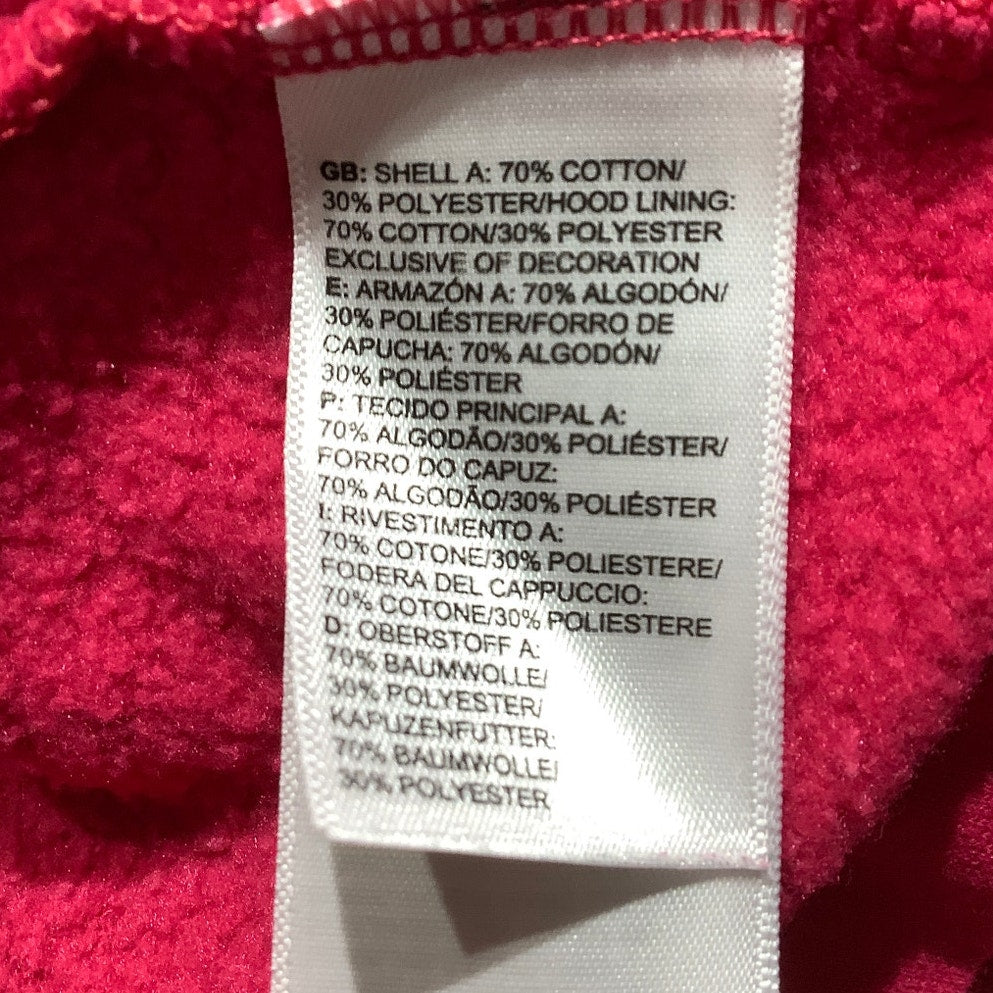The North Face Women’s Hoodie Size Large – Hot Pink, Gold Lettering, Pullover