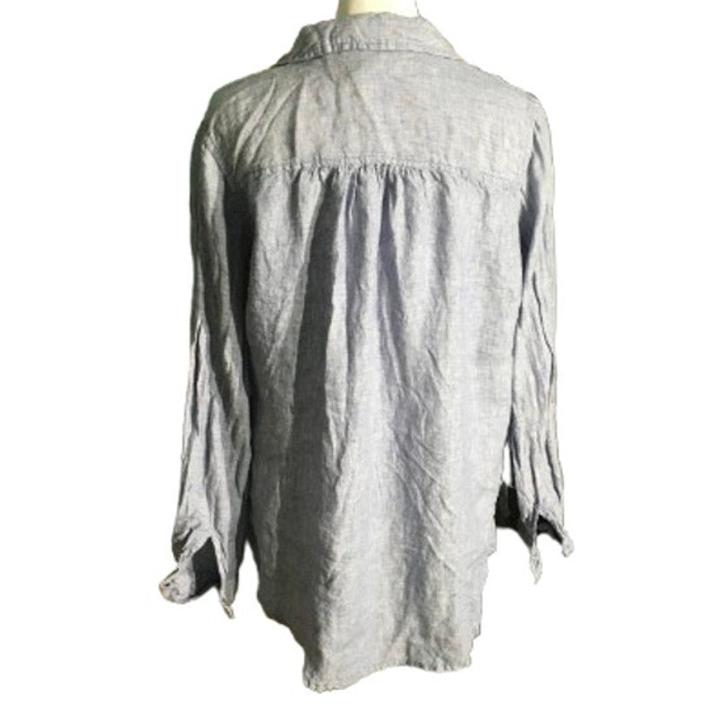 Sigrid Olsen Linen Top Size SM – Coastal, Minimalist, Lightweight
