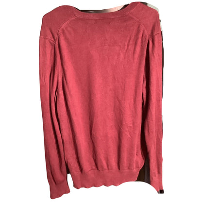 Banana Republic Burgundy Sweater Men’s Size L – V-Neck, Lightweight, Silk Blend