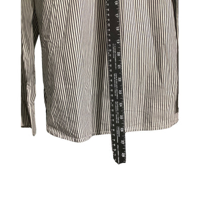 J.Crew Black White Striped Funnelneck Top Women’s 10 — Preppy, Coastal, Casual