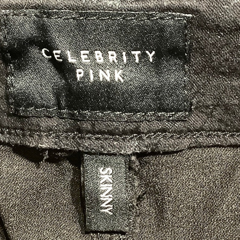 Celebrity Pink Black Metallic Skinny Jeans Size 1/25 – Sleek, Modern, Statement