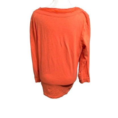 J.Crew Orange Long Sleeve Top XL - Casual, Relaxed, Minimalist