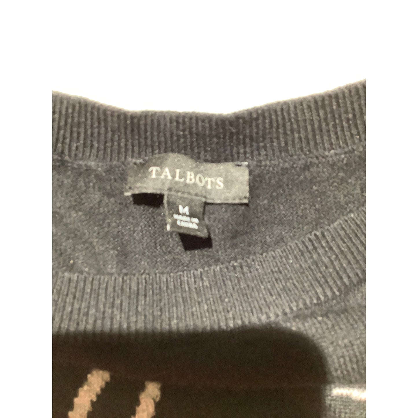 Talbots “Cheers” Graphic Sweater Women’s Medium — Cashmere , Soft Knit, Festive