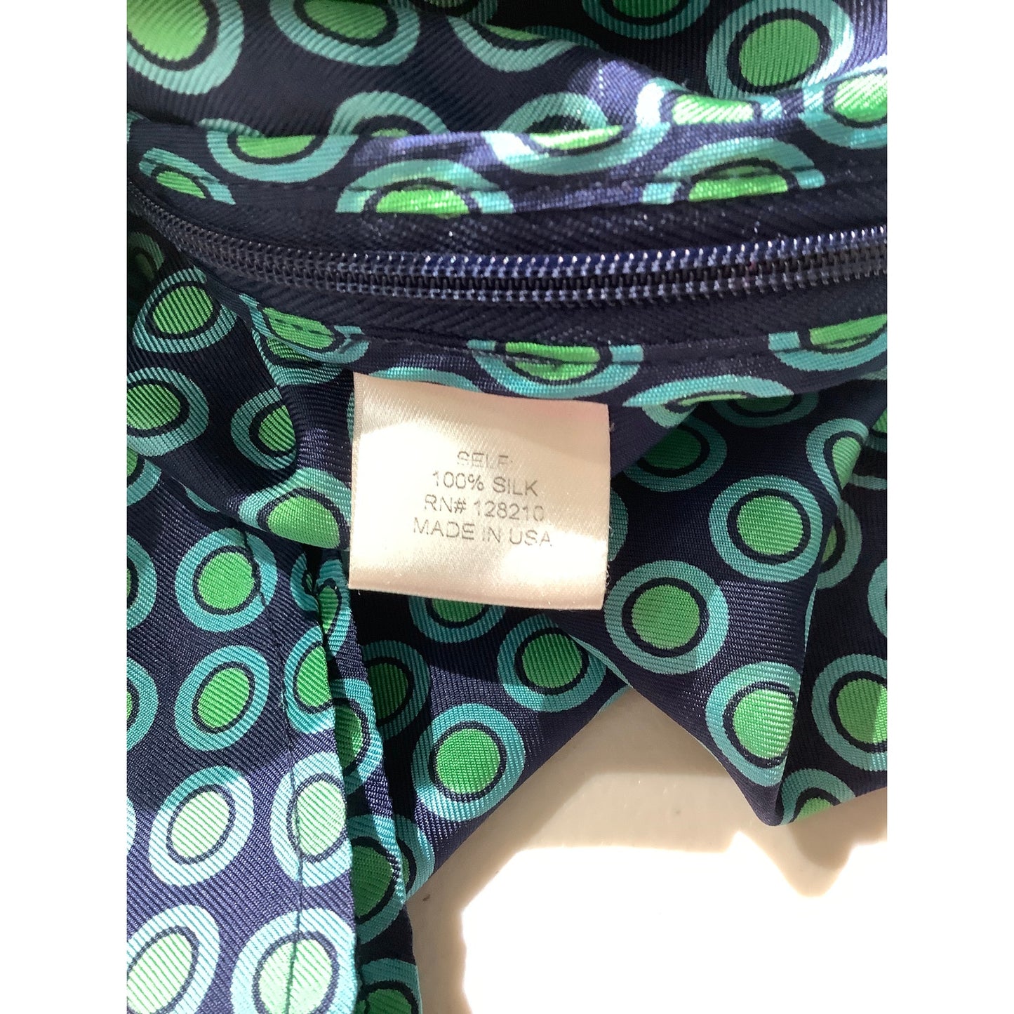 Elizabeth McKay Silk Blouse Women’s Size 6 – Geometric, Ruffled, Vibrant